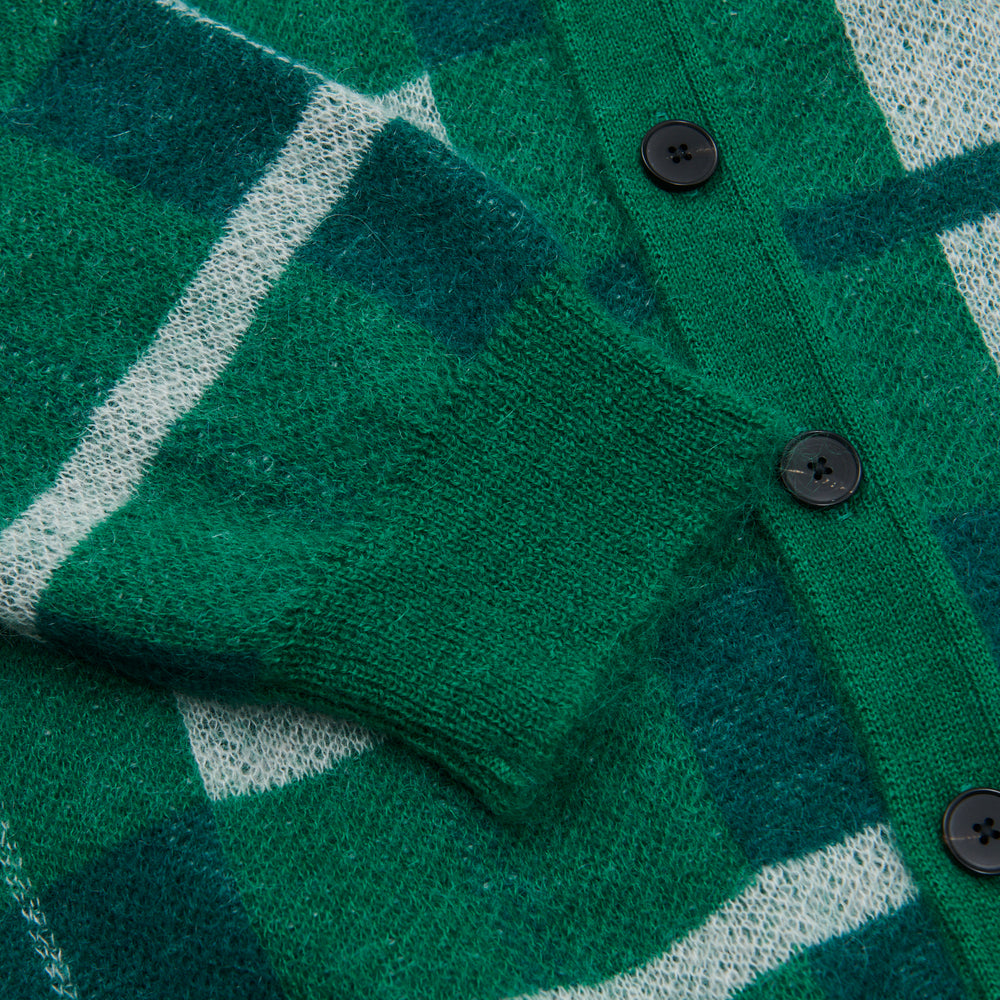 
                  
                    Wool Check Cardigan GREEN［13303］
                  
                