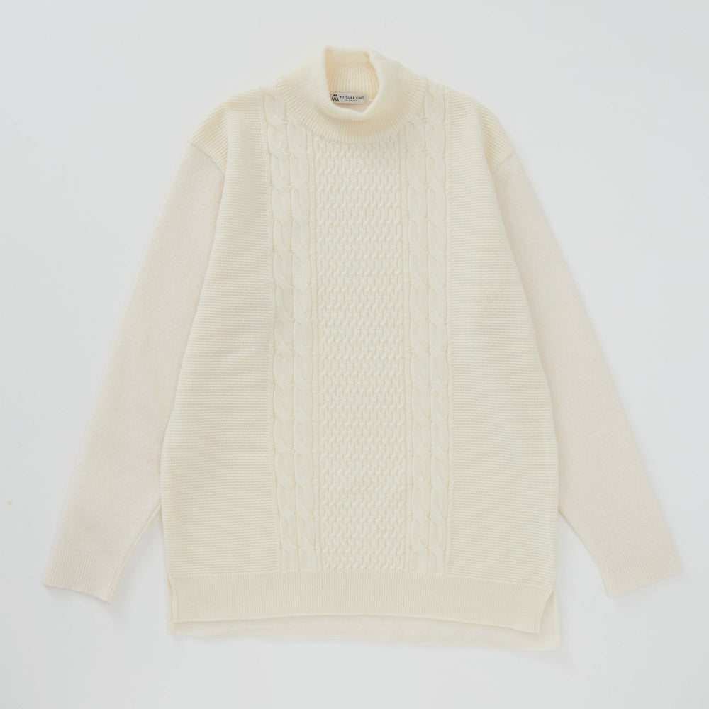 
                  
                    Cable High Neck Sweater WHITE [13404]
                  
                