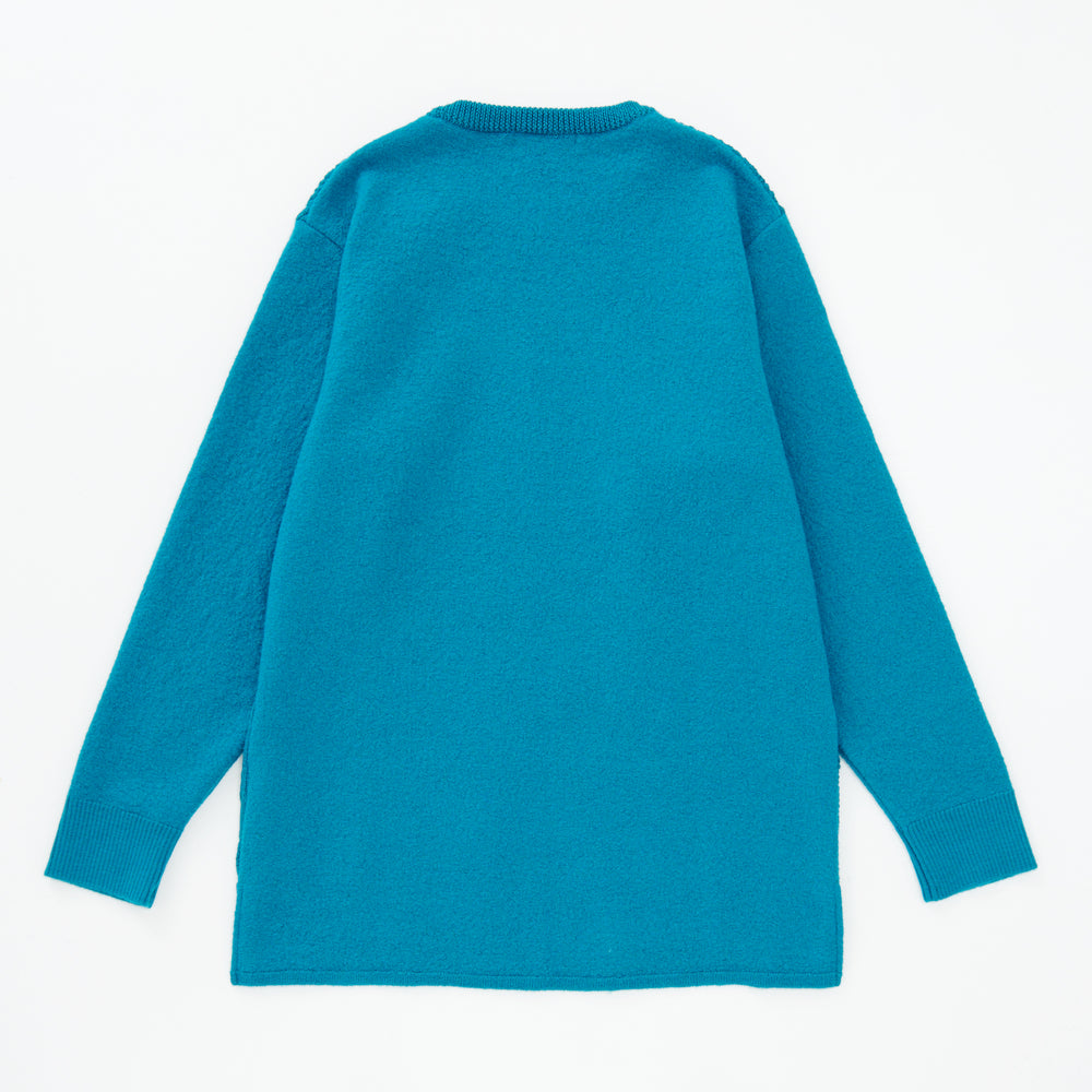 
                  
                    Patchwork Crew Neck Sweater BLUE GREEN [13405]
                  
                