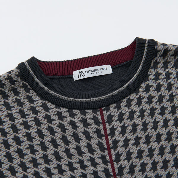 
                  
                    Houndstooth Pattern Knit Pullover CHARCOALGRAY [14401]
                  
                