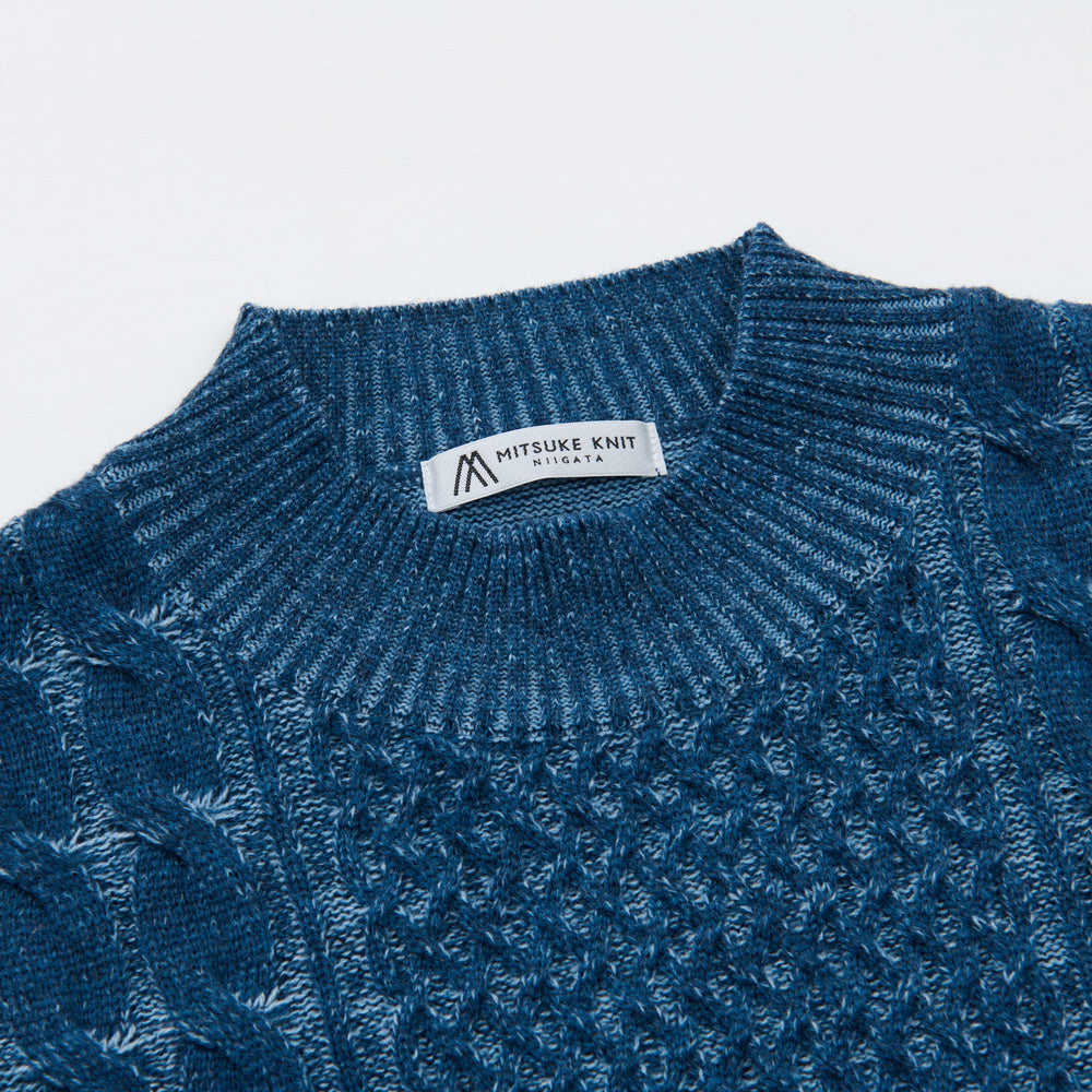 
                  
                    Fisherman Mock Neck Knit NAVY[14403]
                  
                