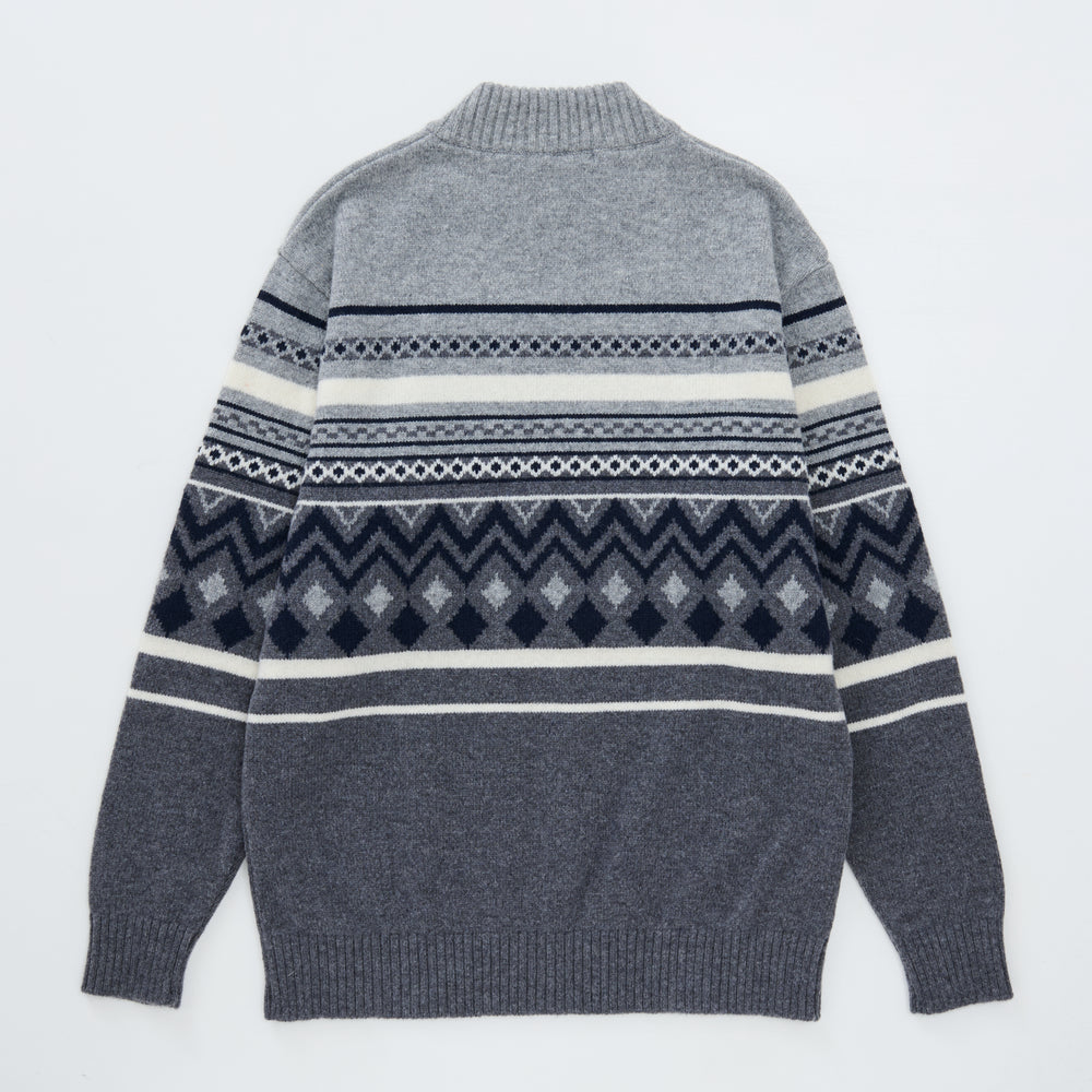 
                  
                    Nordic Mock Neck Knit GRAY [14413]
                  
                