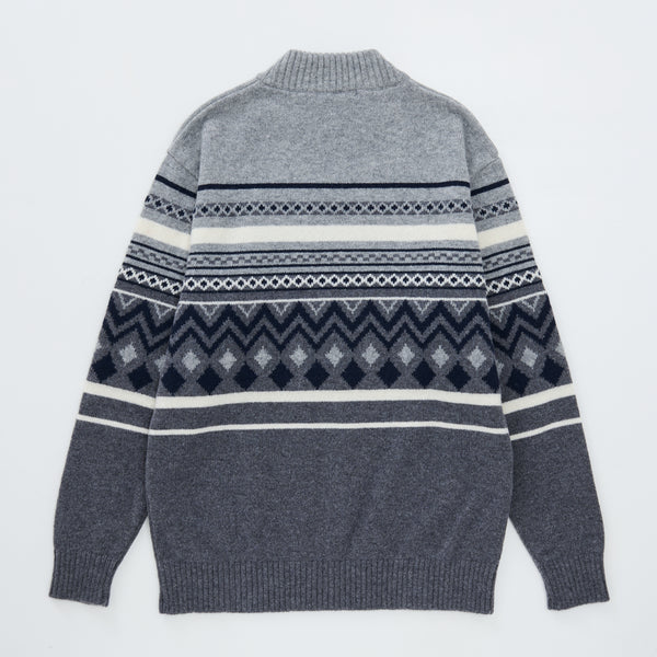 
                  
                    Nordic Mock Neck Knit GRAY [14413]
                  
                