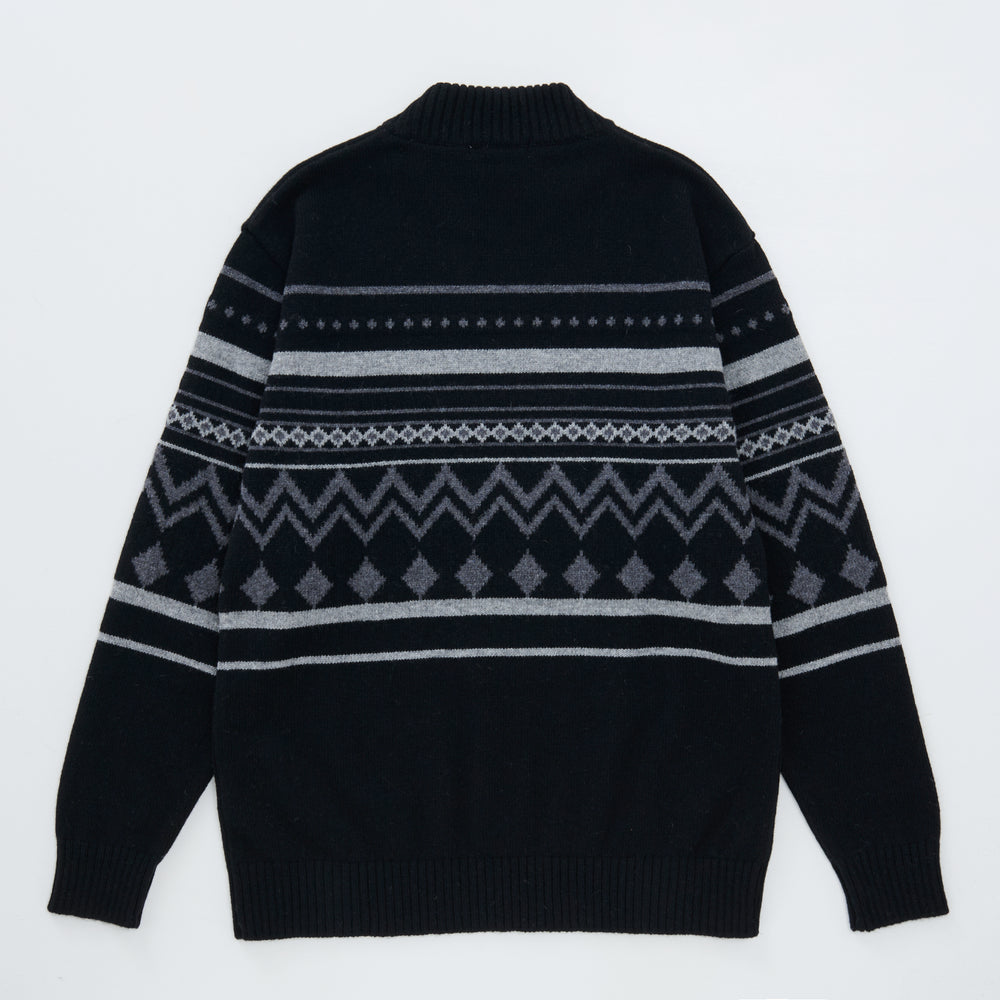 
                  
                    Nordic Mock Neck Knit BLACK [14413]
                  
                