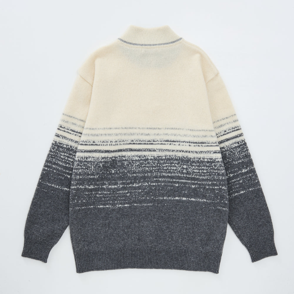 
                  
                    Double Jacquard Half-Zip Knit WHITE✕CHARCOALGRAY [14414]
                  
                