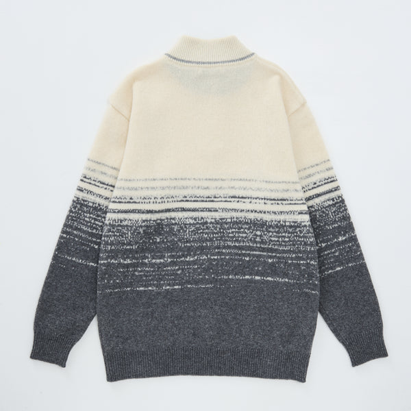 
                  
                    Double Jacquard Half-Zip Knit WHITE✕CHARCOALGRAY [14414]
                  
                