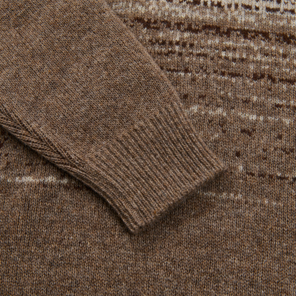 
                  
                    Double Jacquard Half-Zip Knit BEIGE✕BROWN [14414]
                  
                