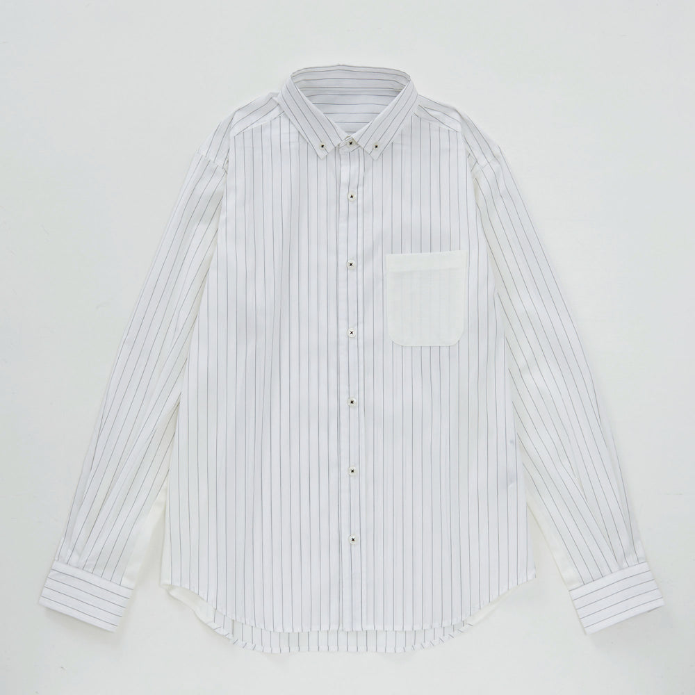 Stripe Switching Shirt WHITE［83301］