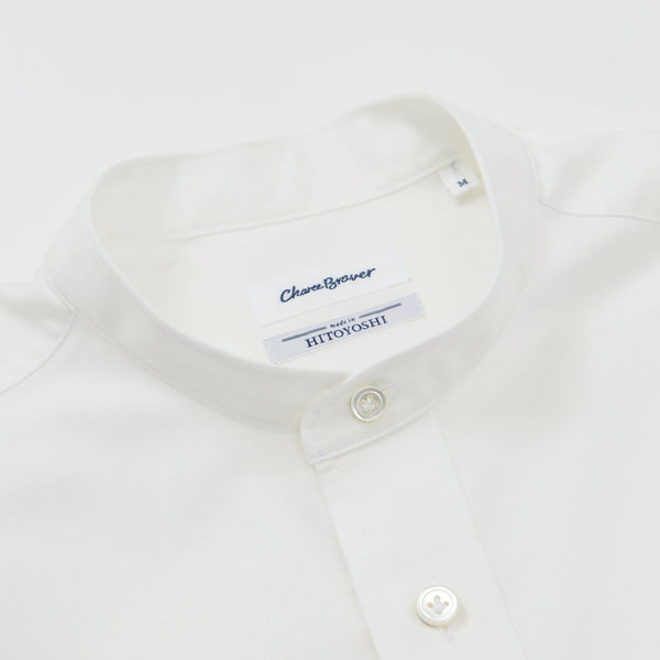 
                  
                    HITOYOSHI  Band Collar Shirt WHITE [83304]
                  
                
