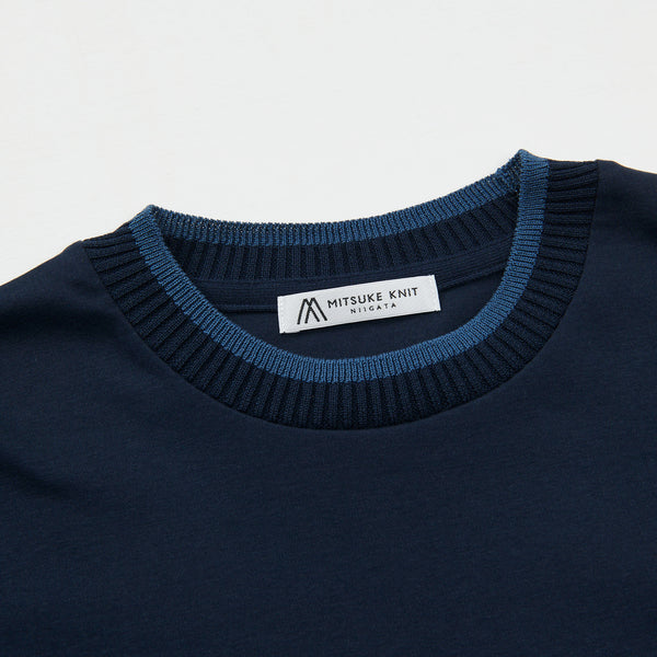 
                  
                    Short Sleeve Cut Design Knit NAVY [24201]
                  
                