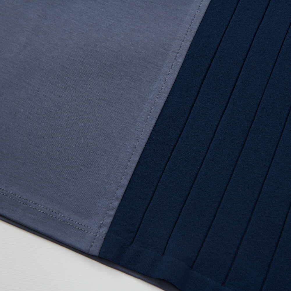 
                  
                    Knit Switching Shirt BLUE GRAY [24229]
                  
                