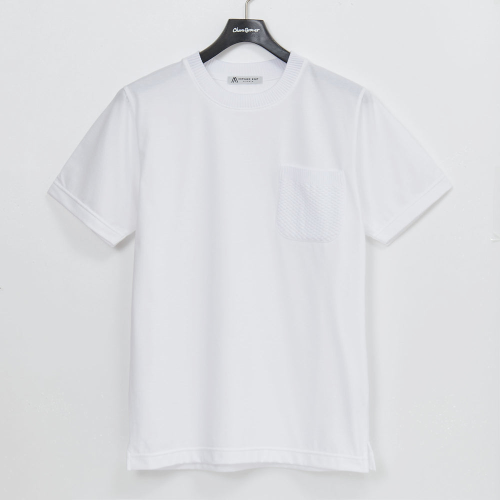 Pocket Knit T-shirt WHITE [24501]
