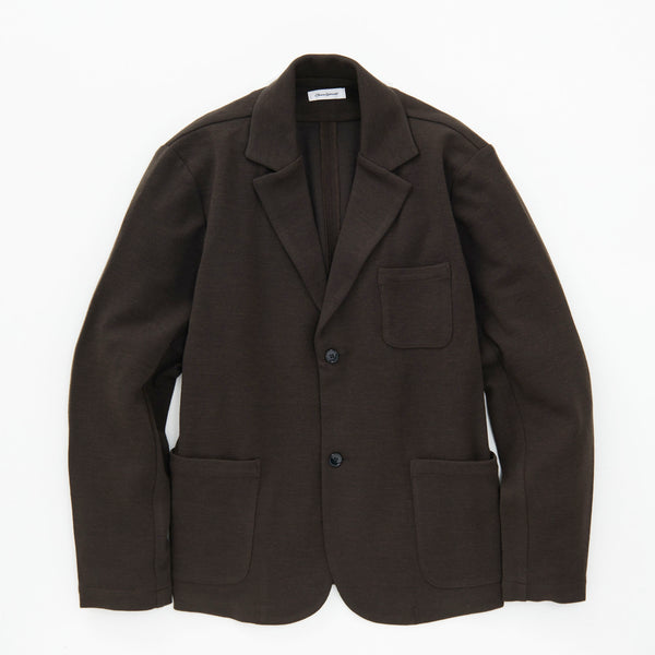 Stretch Woolen Jersey Jacket BROWN [43303]