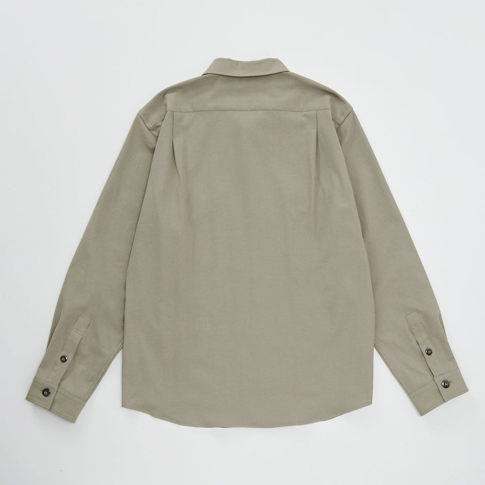 
                  
                    Linen blend OX Outer Shirt KHAKI［83205］
                  
                