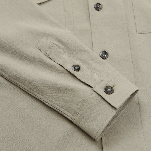 
                  
                    Linen blend OX Outer Shirt KHAKI［83205］
                  
                