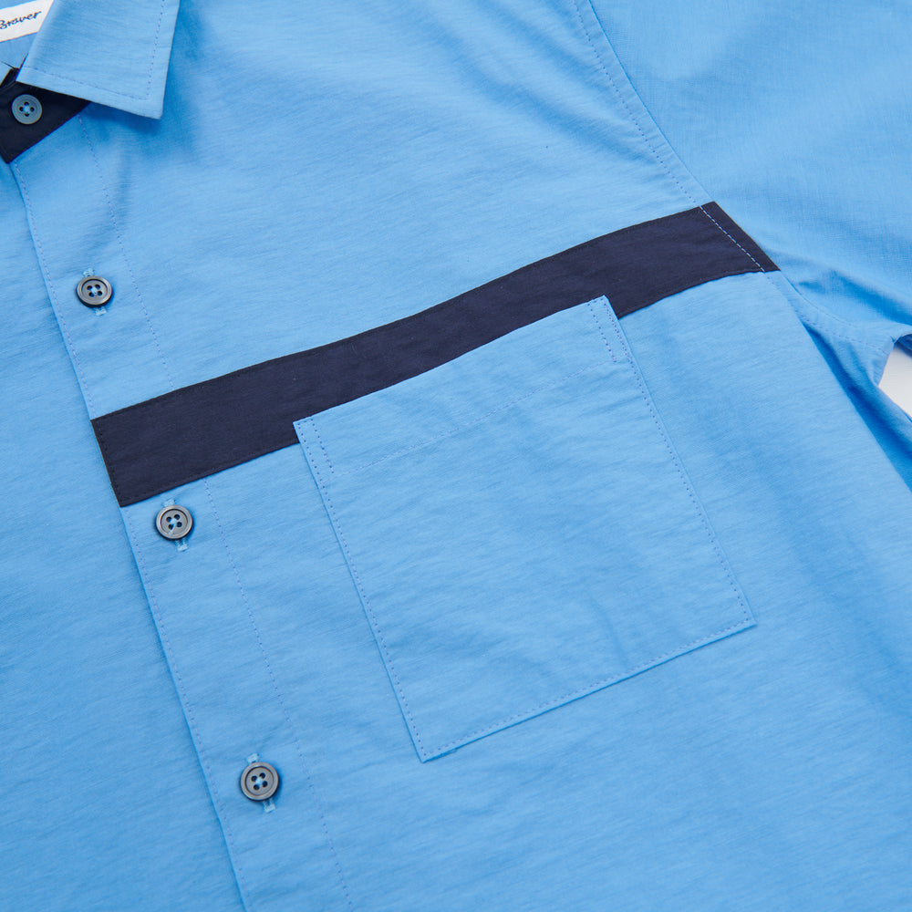 
                  
                    Air Lawn Chest Line Shirt Saxe Blue [84104]
                  
                