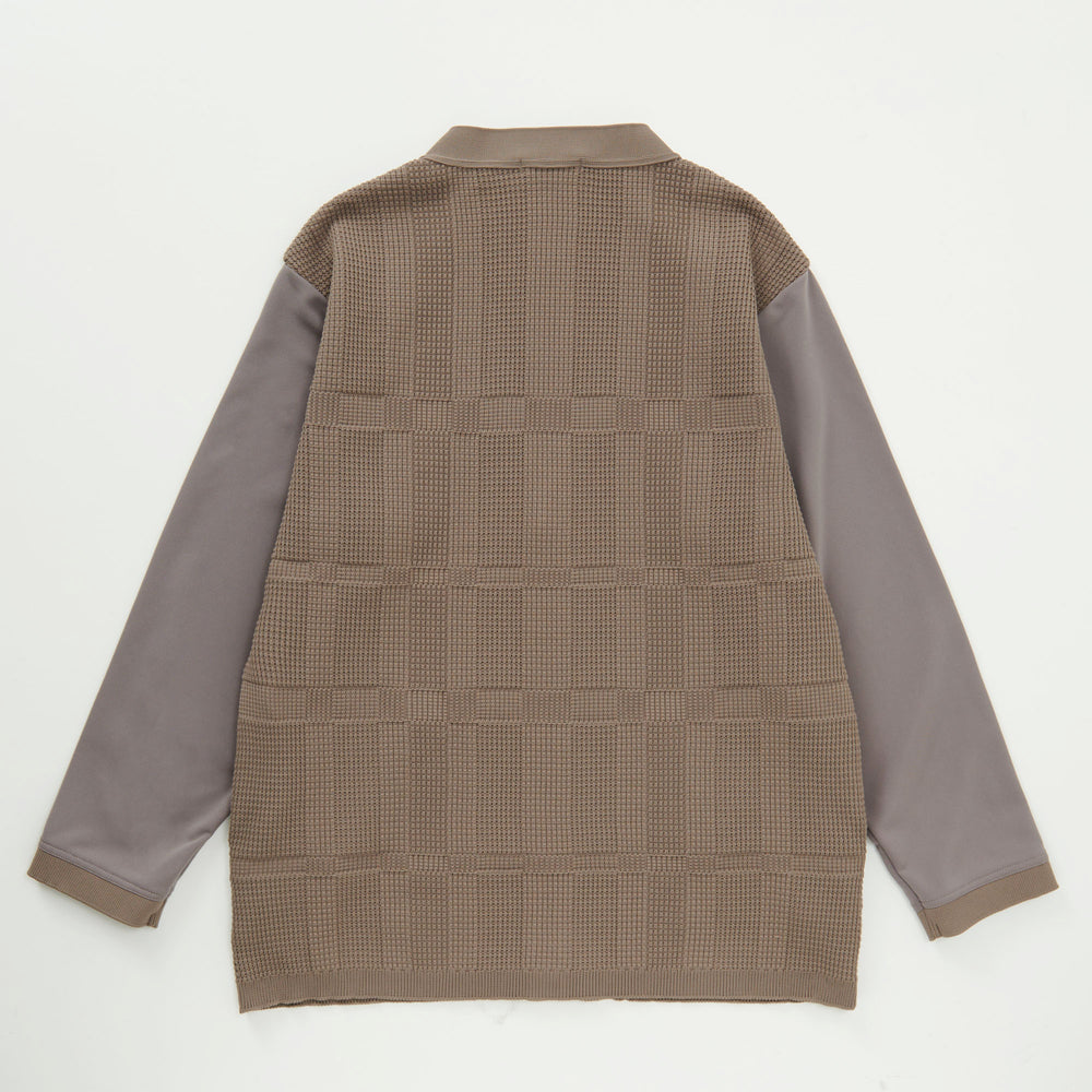 
                  
                    Polyester Knit × Cardboard Cardigan  LIGHTBROWN［13111］
                  
                