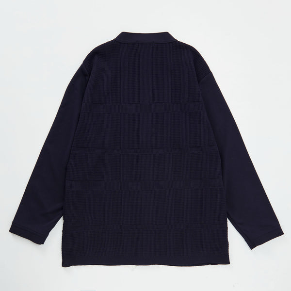 
                  
                    Polyester Knit × Cardboard Cardigan NAVY［13111］
                  
                