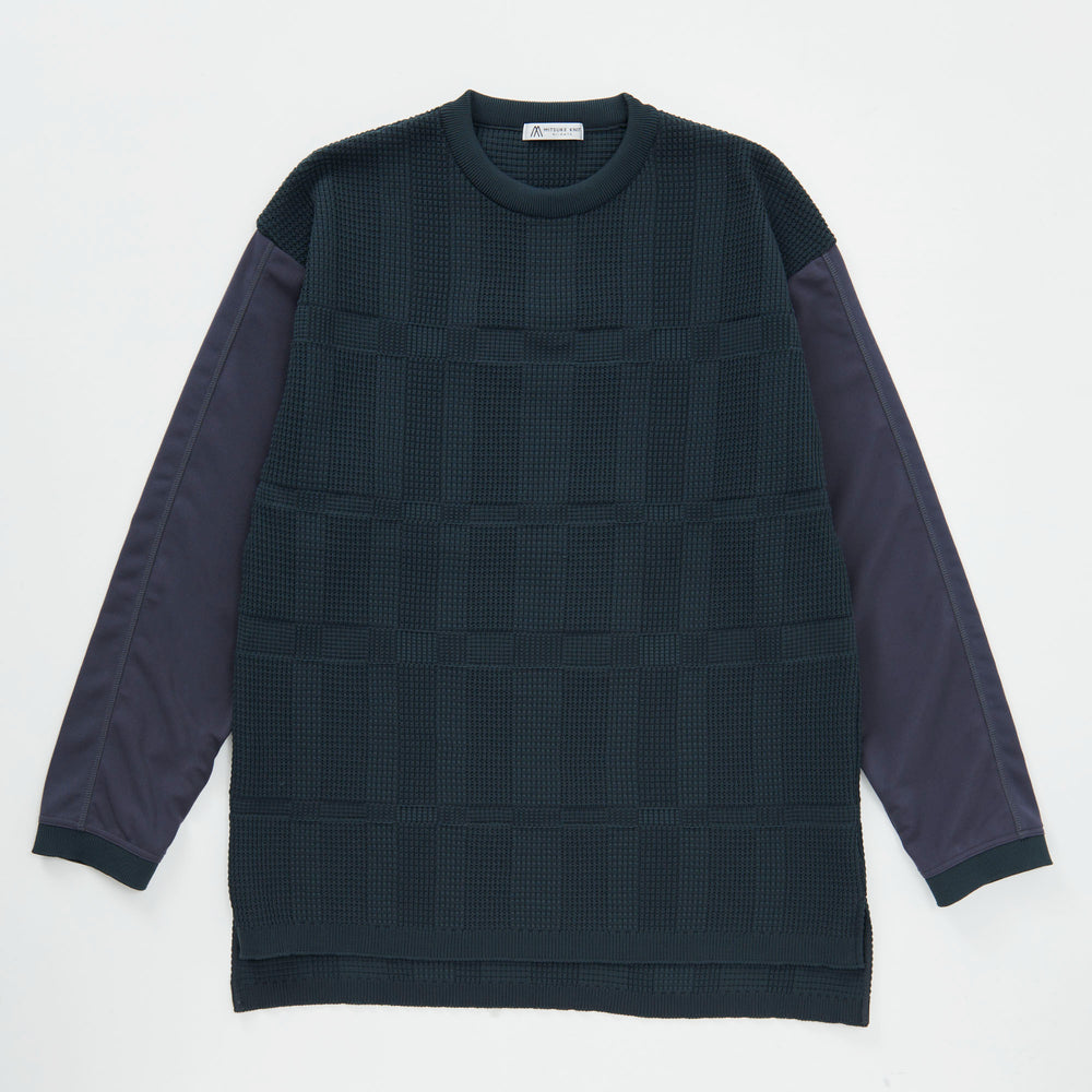 Polyester Knit × Cardboard Pullover  CHARCOALGRAY［13112］