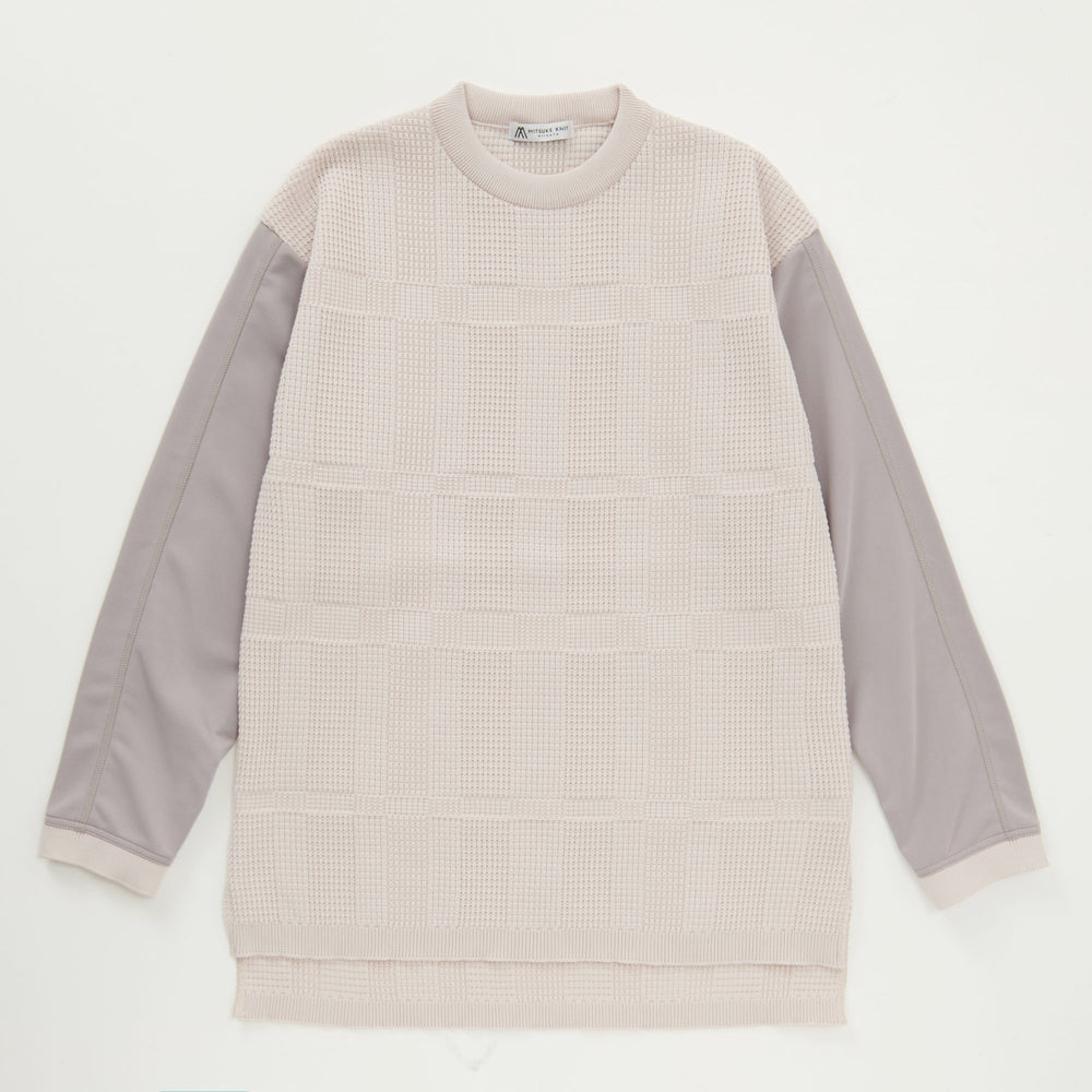 Polyester Knit × Cardboard Pullover  BEIGE［13112］