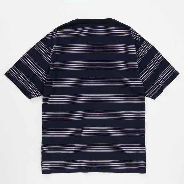 
                  
                    Knit Striped Wide T-shirt NAVY［13113］
                  
                