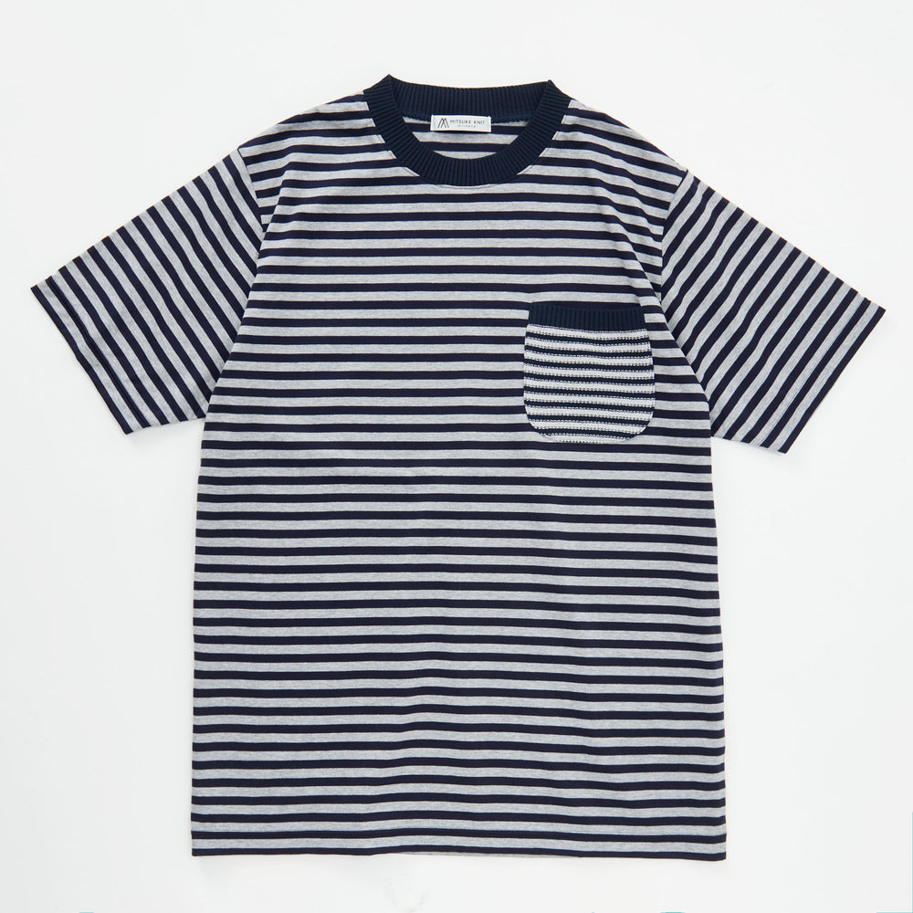 
                  
                    Pocket Knit T-Shirt (Border) NAVY [23109]
                  
                