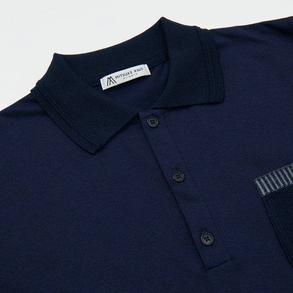 
                  
                    Pocket Knit Polo Shirt NAVY [23110]
                  
                